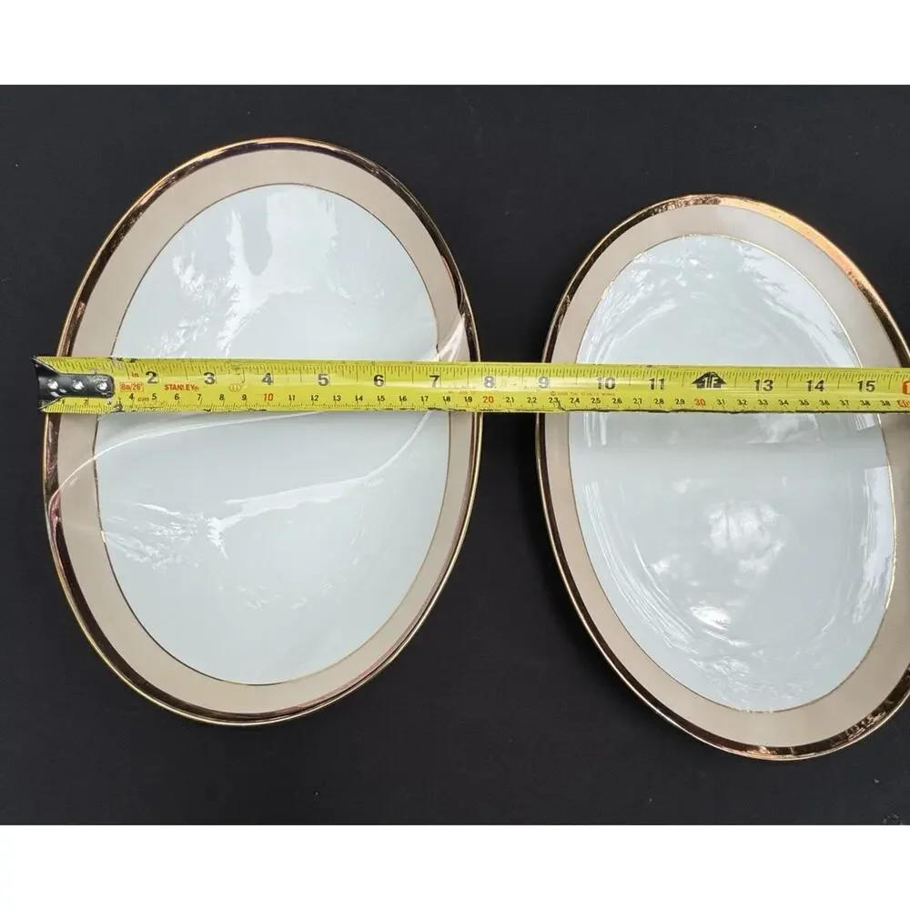 2 Vintage 1960’s Sango Trousseau China - Oval Serving Bowls 1 Divided EUC -A84